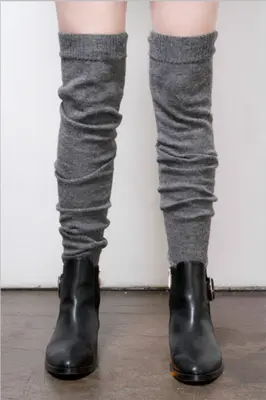 arzé alpaca leg warmers - grey | Size: one size