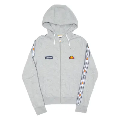 ELLESSE Womens Grey Hoodie Full Zip UK 10
