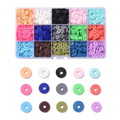 150G 15 Colors Handmade Polymer Clay Beads