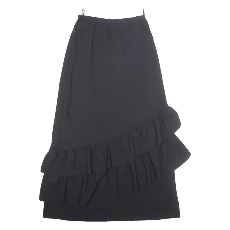 WEIBEL Womens A-Line Skirt Black Long Wool M
