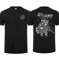 2025 Sig Sauer Raccoon Camo 2 Sided T-shirt, Unisex Short Sleeve Casual 100% Cotton, Sig Sauer Fan Gift, Gun Lover, Tactical ...