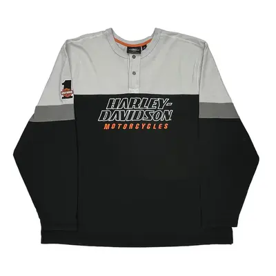 Motorcycles Harley Davidson Graphic Long Sleeve T-Shirt - 4XL Black Cotton