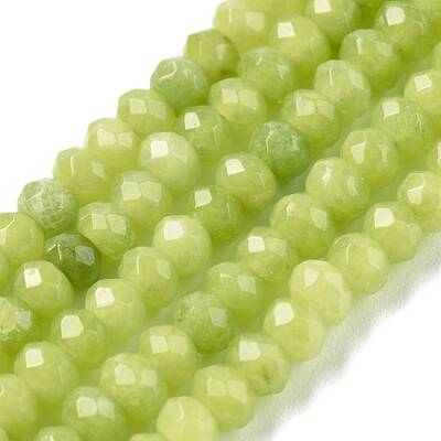 Dyed Natural Malaysia Jade Rondelle Beads Strands