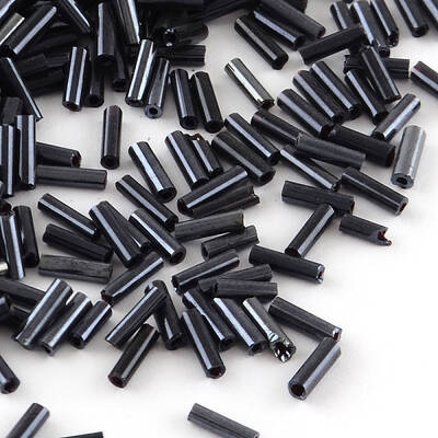 Plated Glass Bugle Beads