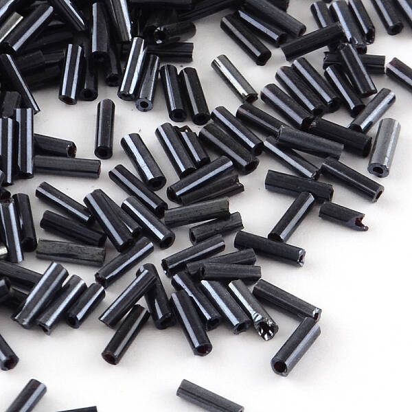 Plated Glass Bugle Beads