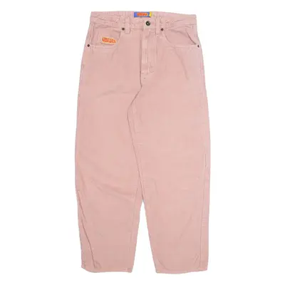 EMPYRE Womens Corduroy Trousers Pink Regular Tapered W30 L27