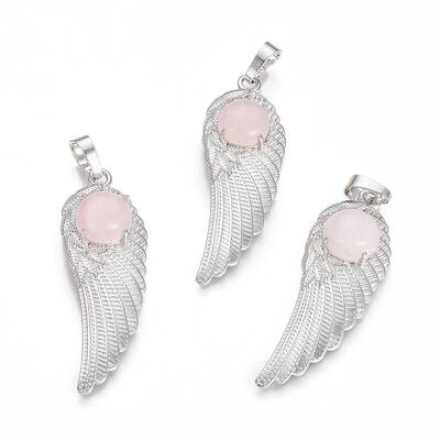 Natural Rose Quartz Pendants