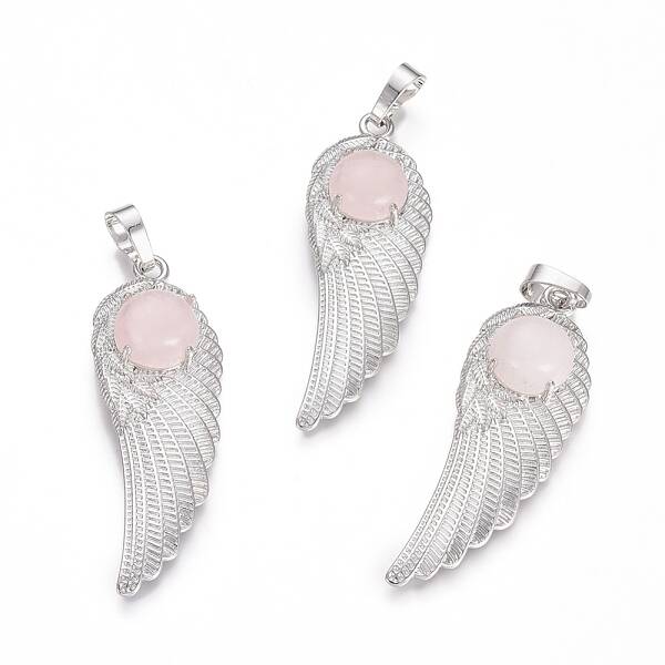 Natural Rose Quartz Pendants