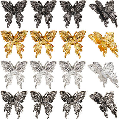 40Pcs 4 Colors Alloy Beads