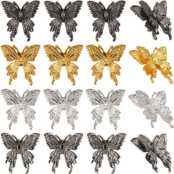 40Pcs 4 Colors Alloy Beads