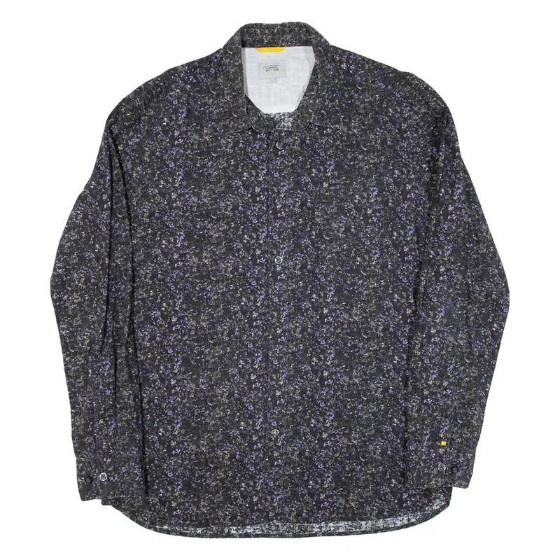 CAMEL ACTIVE Mens Shirt Black Floral Long Sleeve L