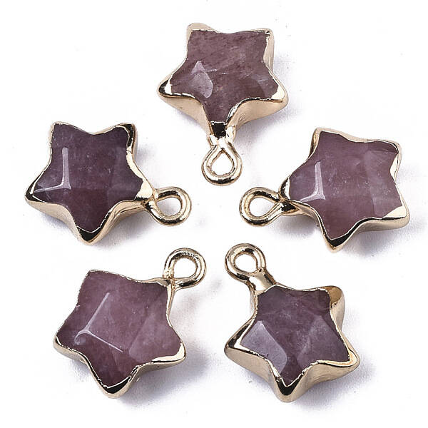 Natural Strawberry Quartz Pendants
