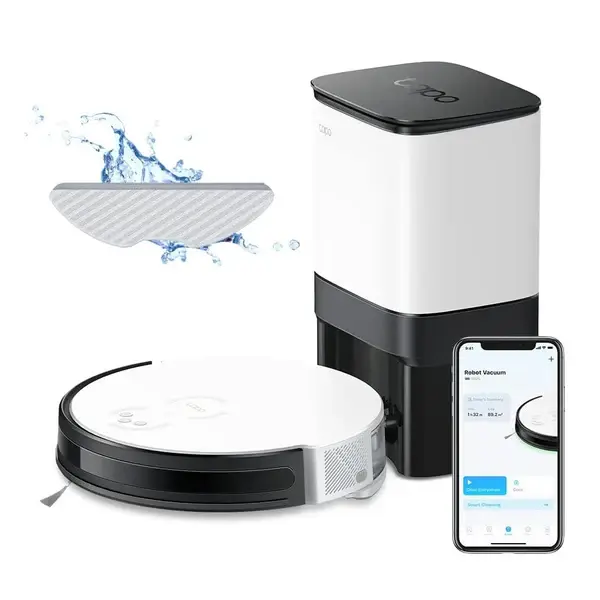 TP-Link Tapo Robotic Vacuum and Mop Cleaner with Smart Self Auto-Empty Dock