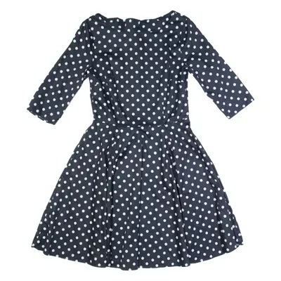 PHASE EIGHT Womens Skater Dress Blue Polka Dot Knee Length UK 10