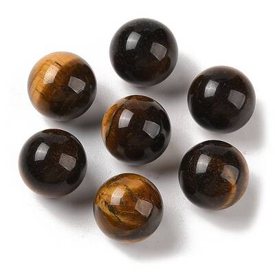 Natural Tiger Eye No Hole Sphere Beads