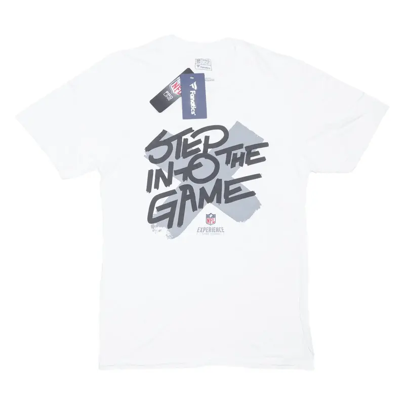 FANATICS NFL Times Square USA T-Shirt White Short Sleeve Mens S