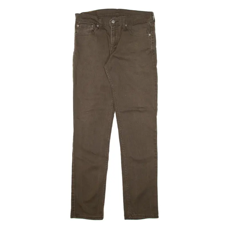 LEVI'S 511 Mens Trousers Grey Slim Straight W32 L32