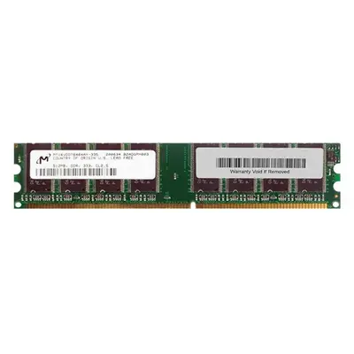 Micron MT16VDDT6464AY-335 | 512MB DDR-333MHz PC2700 Non-ECC Unbuffered UDIMM CL2.5 2Rx8 2.5V 184-Pin Memory Module
