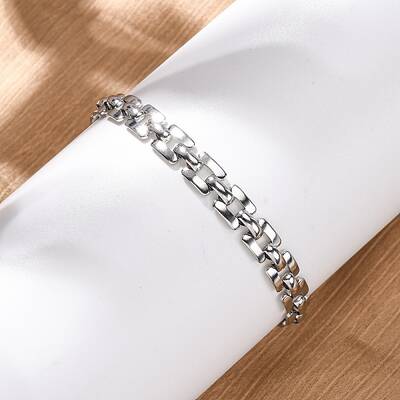 304 Stainless Steel Panther Chain Bracelets for Women