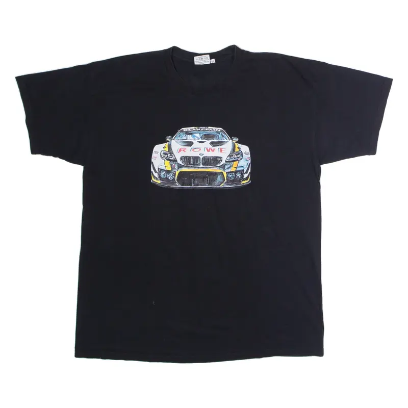 ROWE MOTOR OIL BMW Racing Mens T-Shirt Black Crew Neck 2XL
