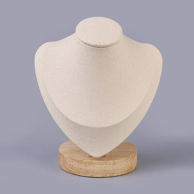 Microfiber Wooden Necklace Displays