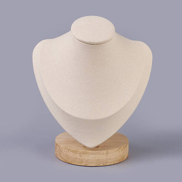 Microfiber Wooden Necklace Displays
