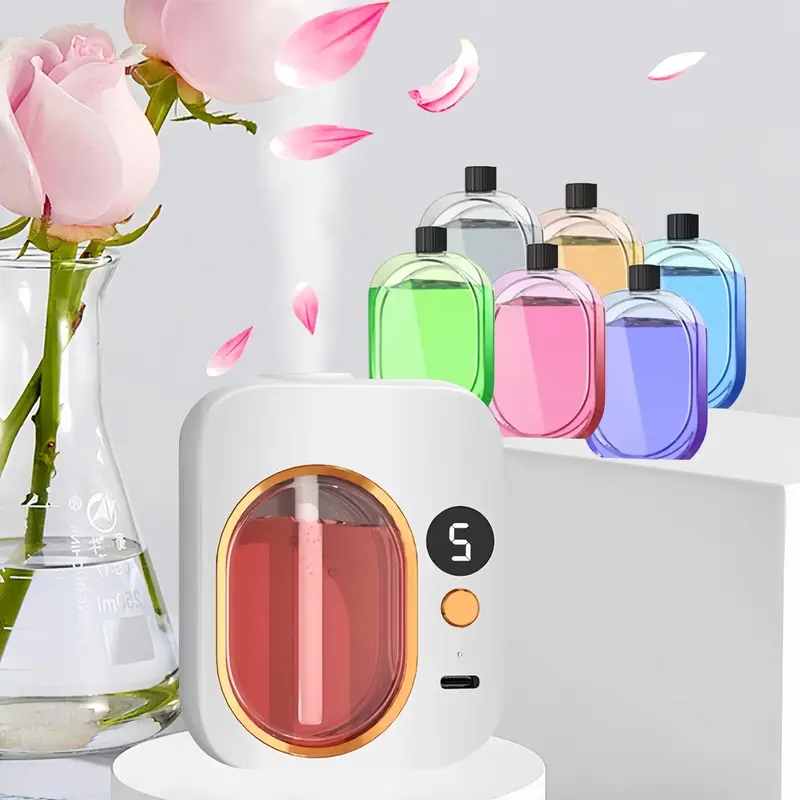 Rechargeable Aroma Diffuser, 1 Count Portable Mini Humidifier with Aromatherapy Essential Oil, Wall Mounted Household Aroma D...