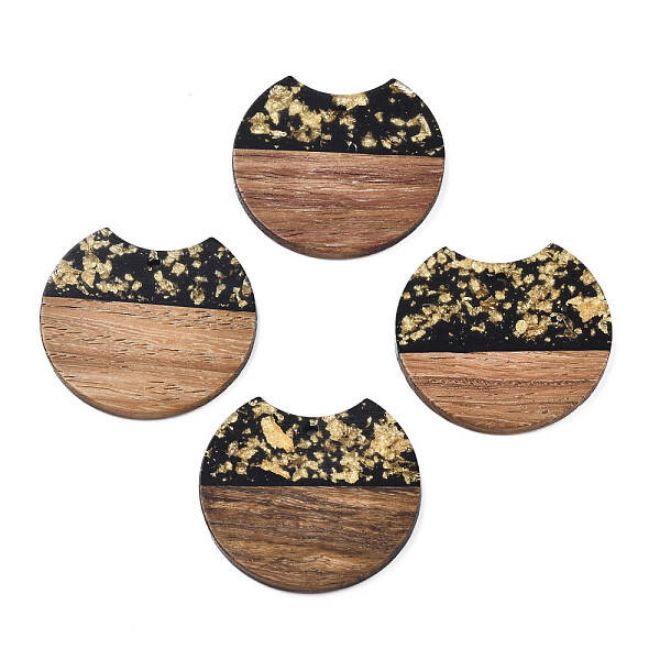 Translucent Resin & Waxed Walnut Wood Pendants