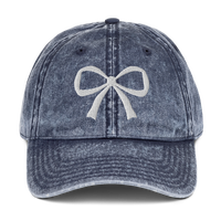 Bow Denim Hat, Coquette Cap for Women, Cute Hats