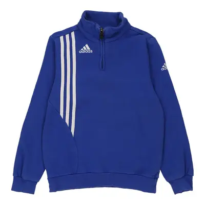Age 10 Adidas 1/4 Zip - Small Blue Cotton