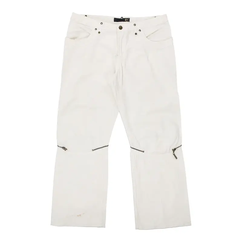 Just Cavalli Trousers - 34W 29L White Cotton