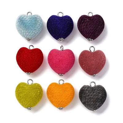 Flocky Acrylic Pendants