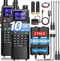 BAOFENG Radio 10W Ham Radio Long Range AR-5RM Handheld Two Way Radio NOAA Weather Radio Rechargeable Walkie Talkies Copy Freq...