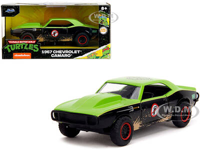 1967 Chevrolet Camaro Teenage Mutant Ninja Turtles Black and Green (Dirty) Hollywood Rides Series 1/32 Diecast Model Car by J...