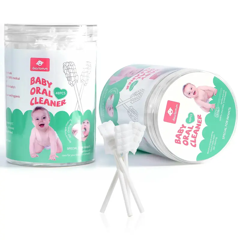 Tongue Cleaner, Newborn Baby Toothbrush, 48pcs/96PCS /144pcs Disposable Infant Toothbrush Clean Baby Mouth,Gauze Gum Cleaner ...