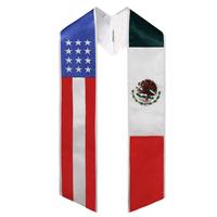 GraduationMall Country Flag Graduation Stole Embroidery Sash for Study Aboard International Students Class of 2025