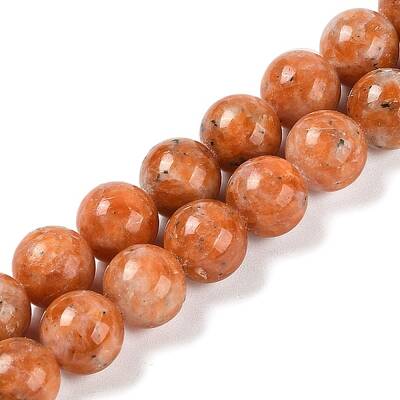 Natural Orange Calcite Beads Strands