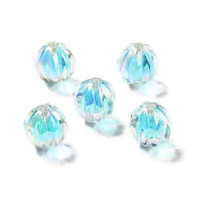 Two Tone UV Plating Rainbow Iridescent Acrylic Beads