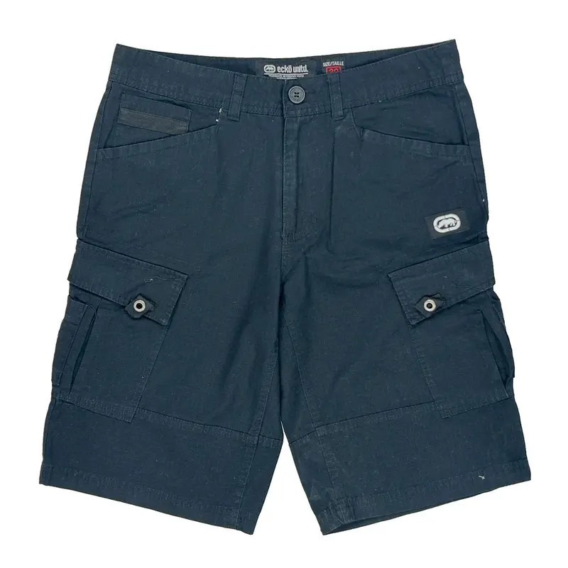 Ecko Unltd Cargo Shorts - 30? Waist Navy Cotton