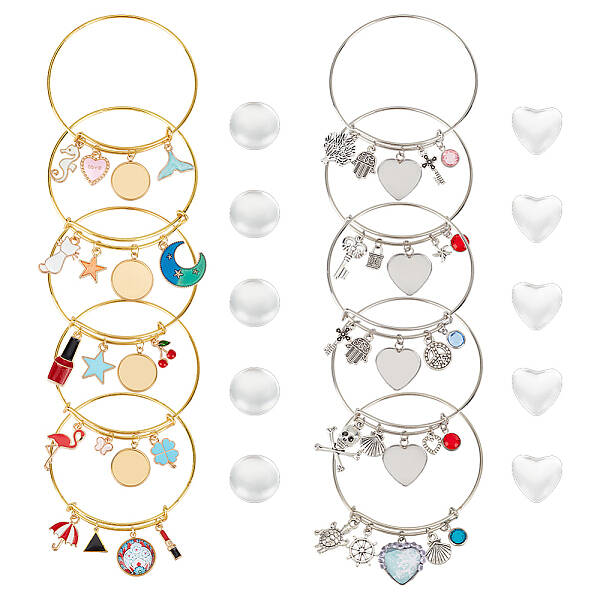 DIY Blank Dome Charm Bangle Making Kits