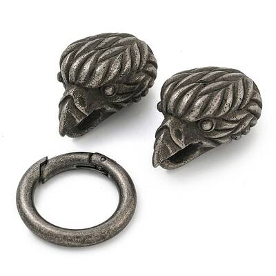 Tibetan Style 304 Stainless Steel Spring Gate Rings