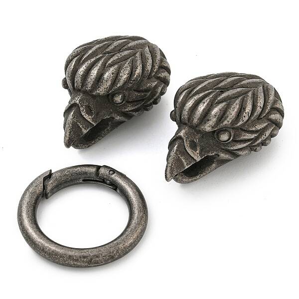 Tibetan Style 304 Stainless Steel Spring Gate Rings