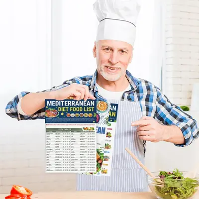 Mediterranean Diet Food List Set 3 - Mediterranean Ingredient Meal Plan, Foods To Limit, Lunch, Breakfast Recipes for Easy Ch...