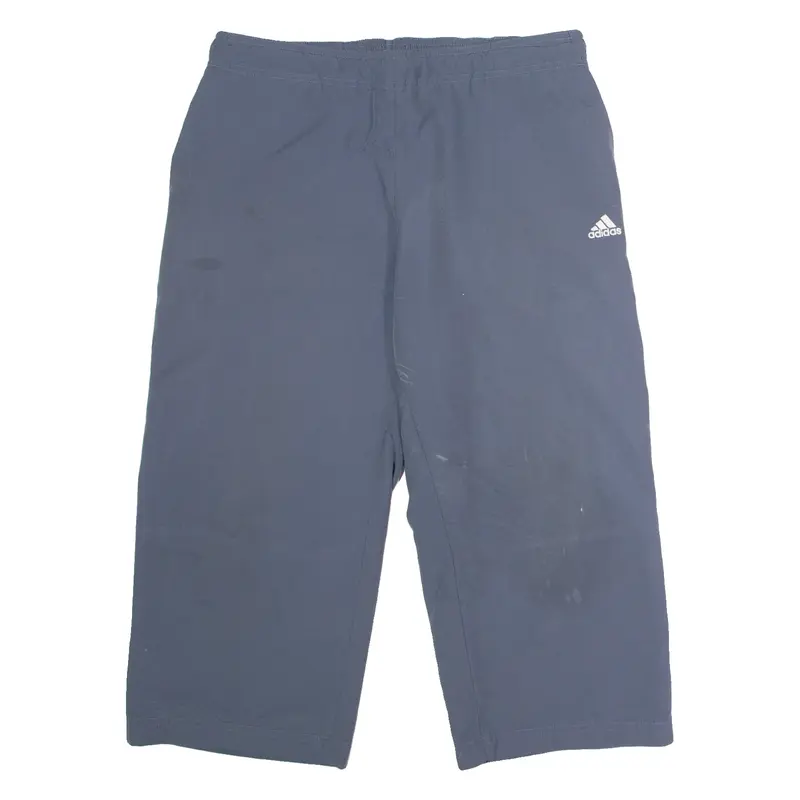 ADIDAS 3/4 Length Womens Sports Shorts Grey UK 14 W32