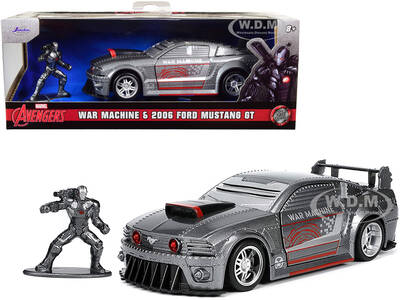 2006 Ford Mustang GT Gray Metallic and War Machine Diecast Figurine \