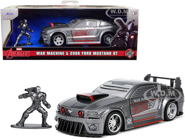 2006 Ford Mustang GT Gray Metallic and War Machine Diecast Figurine \
