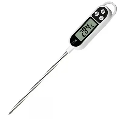 Food Thermometer, Digital Instant Read Meat Thermometer, Batteries Required Electronic Kitchen Thermometer with LCD Display a...