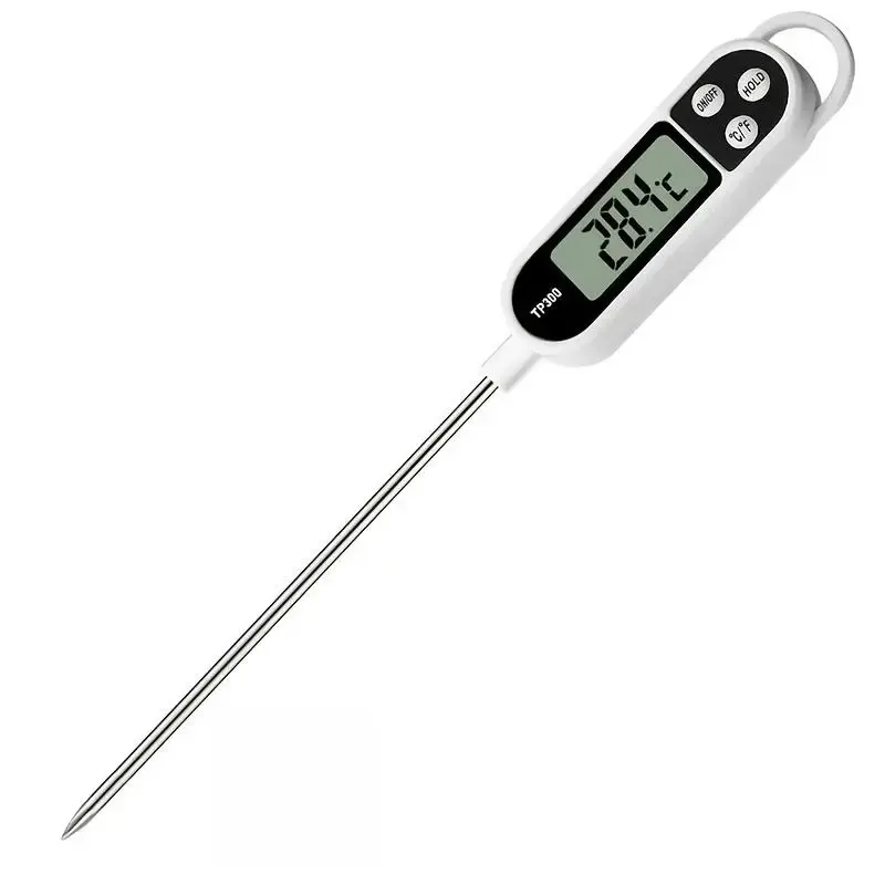 Food Thermometer, Digital Instant Read Meat Thermometer, Batteries Required Electronic Kitchen Thermometer with LCD Display a...