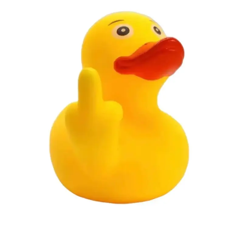 Funny Duck Tuck 8cm Car Interior Accessory Middle Finger - Lightweight and Durable