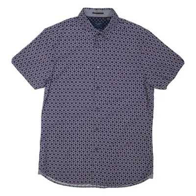 TED BAKER Mens Shirt Blue Geometric S